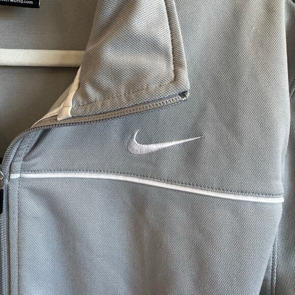 Nike Dri-Fit Full-Zip Gray Jacket Size Large Pre-Owned Excellent - Picture 3 of 5